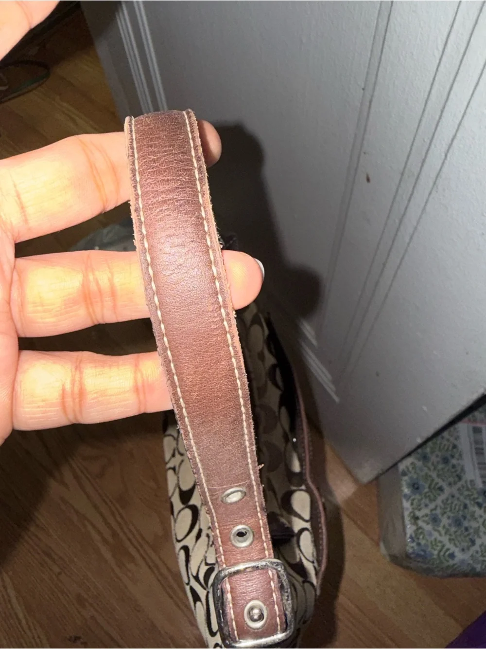 Coach y2k Signature Canvas Brown Hobo Bag